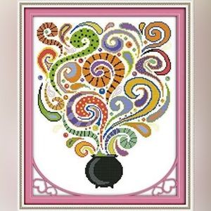 Magic Pot Stamped Cross Stitch Kit